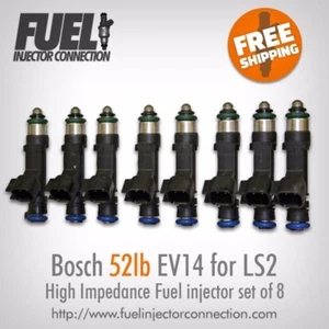 52lb FIC EV14 Set of 8 High Impedance LS2 Fuel Injectors - Picture 1 of 1