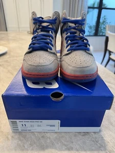 Nike Dunk High Pro SB Medium Grey Varsity Red Old Royal 11 2010 - Picture 1 of 12