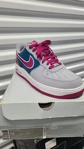NIKE AIR FORCE 1 Low Tech Challenge Wolf Grey Magenta Sneakers Sz 12 - Picture 1 of 1