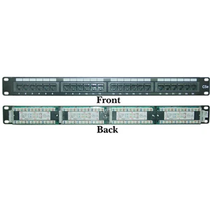 1U Networking Rackmount 24 port Cat5e Patch Panel, Horizontal - Picture 1 of 1