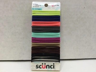 SCUNCI Hair Elastics No Damage, U Got This, Assorted Colors - 100 Pieces - Image 1 of 3