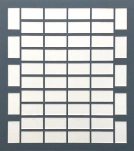 STANDARD SIZE 50 CIGARETTE CARD MOUNT 10V/40H or 40V/10H Format - In six colours - Picture 1 of 9