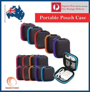 Portable small storage case zipper carry pouch bag box for earphone headphone AW - Picture 1 of 5