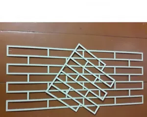 Große flexible Kunststoff Wand Ziegel Schablone Wand Deko Schablone 890x430x3 mm - Bild 1 von 2