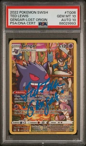 2022 Pokemon SWSH Lost Origin #TG06 Gengar Signed Ted Lewis PSA 10-10 Auto - Picture 1 of 2
