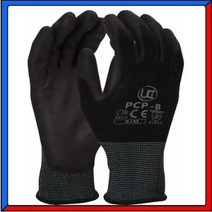 GUANTI DA LAVORO IN NITRILE /NYLON PER MECCANICO GIARDINAGGIO EDILIZIA 10X 20X - Picture 1 of 3