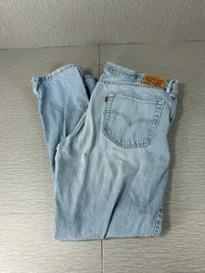 Levis 511 Jeans Mens 40x34 Blue Slim Straight Fit Med Wash Distressed - Picture 1 of 5