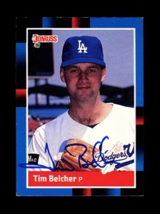 1988 DONRUSS TIM BELCHER RC #587 DODGERS SIGNED AUTOGRAPH NICE! - Picture 1 of 1