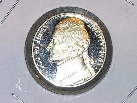 1983 -S PROOF JEFFERSON NICKEL!! Cover