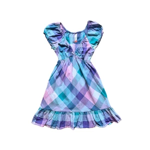 Vtg Y2K No Boundaries Girls Babydoll Dress Multi-color Plaid Preppy Retro Picnic - Picture 1 of 7