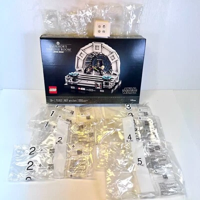LEGO Trono del Emperador 75352 *CAJA VACÍA* Con Bolsas Numeradas *VACÍAS* y Bolsas Interiores Foto 1 de 4