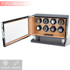 New Automatic Watch Winder Box with Touch Screen 8 Watches Quiet Key Lock