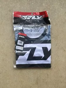 Fly Racing Lite Motocross Jersey Black /White/Denim Grey Size Small Brand New - Picture 1 of 3