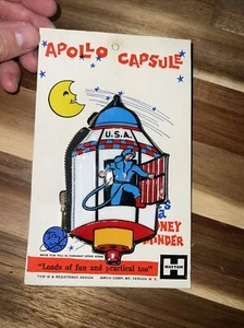 Vintage RARE Apollo Space Capsule Kid’s Coin Purse Hatton Hong Kong 4.5"x3" NOS - Picture 1 of 11