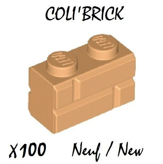 Lego 8 briques 1x2 Mur Morceaux Brick Masonry Clinker (98283)