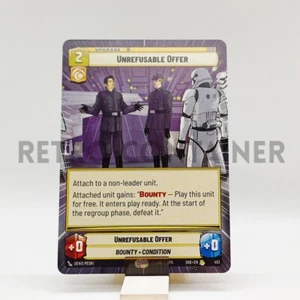 STAR WARS UNLIMITED SHADOWS OF THE GALAXY 493 R Unrefuseable Offer Hyperspace - Imagen 1 de 1