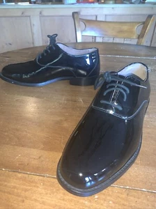 Florsheim Black Patent Leather Plain Toe Oxford’s 9EEE - Picture 1 of 12