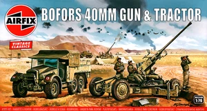 Airfix 1/76 British 40mm Bofors Anti-Aircraft Gun and Tractor WW2 Kit - Picture 1 of 1