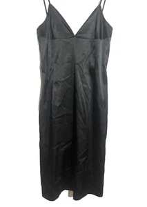 Dolce & Gabbana Black Slip Dress Sz 28/42 US 6 Stretch Quiet Luxury LBD Hologram - Picture 1 of 15