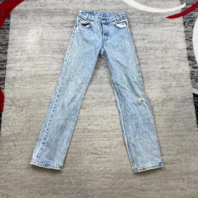 Vintage Levis 701XX Student Fit Hose 26 Blau Jeans Denim Buttonfly USA 26x30 80er - Bild 1 von 4