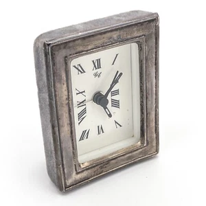 Vintage GL Tischwecker Wecker Alarm Clock Rahmenoptik mechanisch Handaufzug UR2 - Picture 1 of 12