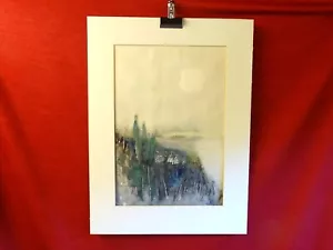 Joseph Kossonogi original abstract watercolour painting wall decor OOAK picture - Picture 1 of 7