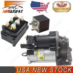 Air Suspension Compressor +Valve Block+Relay For Mercedes ML GL Class W166 X166 - Picture 1 of 14