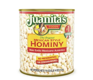Juanita’s Foods Hominy im mexikanischen Stil, 110 Unzen, Dose - Bild 1 von 6