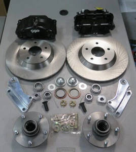 64 72 Chevy Chevelle 13" Disc Brake Corvette Conversion Kit Billet Brackets HUBS - Picture 1 of 4