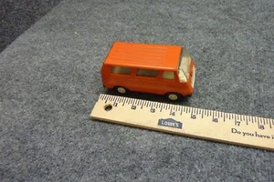 VTG 1974 METAL STEEL Tiny Tonka Wagon Orange window Van ANTIQUE FORD/CHEVY TOY - Picture 1 of 6