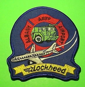 PARCHE ALBANY NUEVA YORK NY ARFF AEROPUERTO 4 1/4" LOCKHEED DEPARTAMENTO DE BOMBEROS - Imagen 1 de 1
