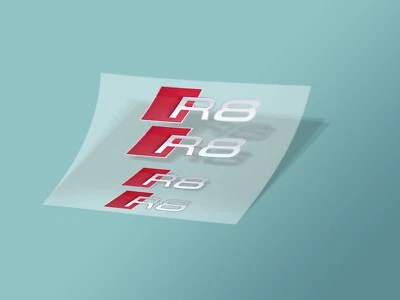 4pcs Audi R8 Caliper Decal Stickers, Die-Cut Vinyl Decal Sticker - Image 1 of 2