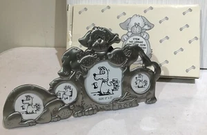 Dog Theme Silver Toned Pewter Metal Picture Frame 4 Frames, Dog Collage, Pet NOB - Picture 1 of 11