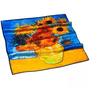 Van Gogh - Girasoles. 100% seda natural genuina. Bufanda cuadrada. 65cm - 25 1/2" - Imagen 1 de 1