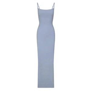 SKIMS FITS EVERYBODY LONG SLIP DRESS | SLATE limited edition color - Picture 1 of 4