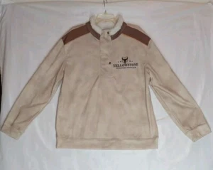 Yellowstone Large Pullover Dutton Ranch Cream Thin Lightweight Qtr Zip - Picture 1 of 8