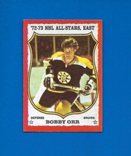 1973-74 OPC #30 BOBBY ORR AS BOSTON BRUINS O PEE CHEE NHL HOCKEY CARD LIGHT BACK