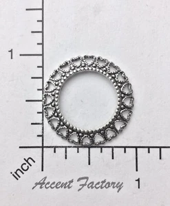 Hallazgo de joyería de filigrana victoriana oxidada plata mate 13754 2 piezas - Imagen 1 de 3