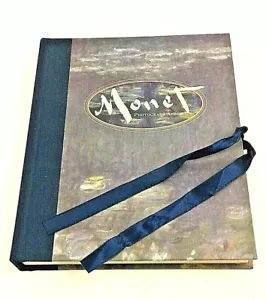 Elegante libro álbum de fotografías de Monet 1998 con corbata de cinta vintage - Imagen 1 de 4