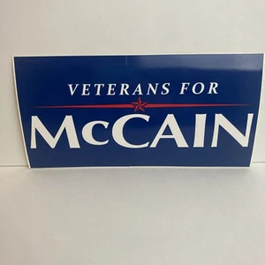 Veterans for McCain bumper sticker 7.5x3.35 in. - Picture 1 of 5
