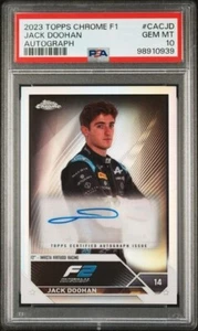 2023 TOPPS CHROME FORMULA 1 JACK DOOHAN F2 CHROME AUTOGRAPHS PSA 10 - Picture 1 of 2