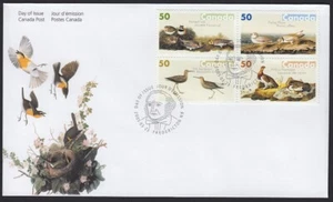 JOHN JAMES AUDUBON'S BIRDS-3 = ART = Official FDC Canada 2005 #2095-2098 - Picture 1 of 2
