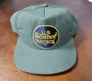 Official U.S. Border Patrol Snapback Hat Green Vintage Made In The USA New Era - Picture 1 of 8