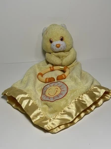 Care Bears Baby Lovey Puppet Funshine Bear Teether Yellow Plush Satin 2004 VHTF - Picture 1 of 11