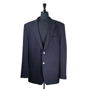 Jos. A. Bank Mens Blazer 48L Navy Blue Wool Sport Coat Traditional Fit Jacket - Picture 1 of 10