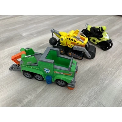 Paw Patrol Vehicles Rocky, Rubble, Wildcat - Lot of 3 Action Figures Toys - Image 1 of 3