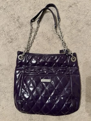Grace Adele Purple Purse Handbag Chain Strap Vegan Faux Leather Shoulder Bag NWT - Image 1 of 4