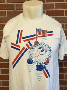 Jerzees Mens XL Fur Baby Patriotic USA Fireworks Vintage Single Stitch T-Shirt - Picture 1 of 11