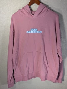Seek Discomfort Hoodie LARGE Rose Cotton Kängurutasche "Liebe statt Angst" - Bild 1 von 10