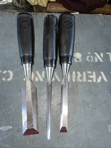3 STANLEY 5500 BEVEL EDGE WOOD CHISELS Need 0ver 18 Buy - Picture 1 of 3
